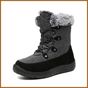 Women's Snow Boots Waterproof Fur Lined Non Slip Lightweight Winter